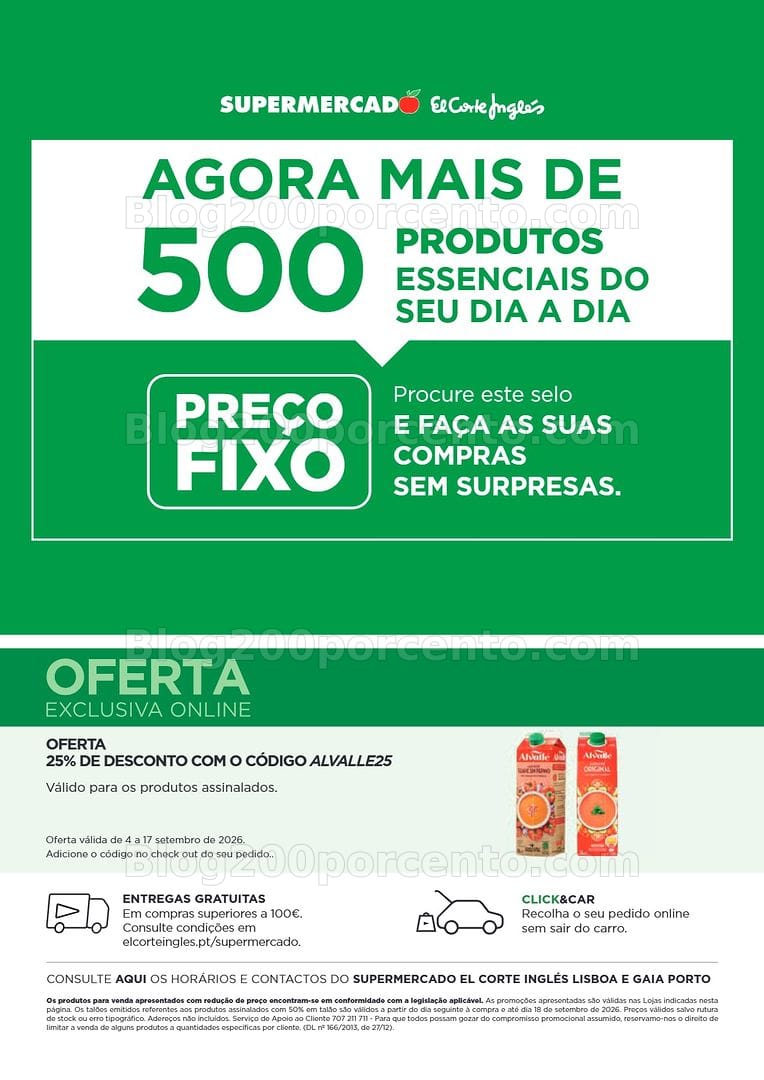 Antevisão Folheto EL CORTE INGLÉS Promoções de 4 a 17 setembro