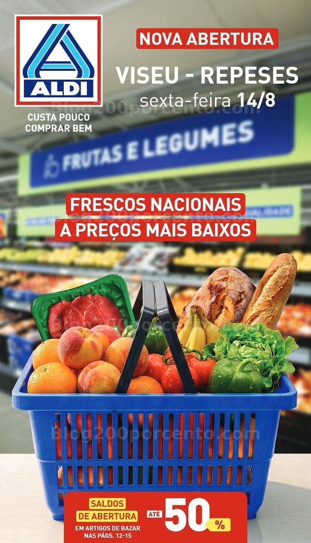 Antevisão Folheto ALDI Saldos Abertura Promoções de 14 a 21 agosto