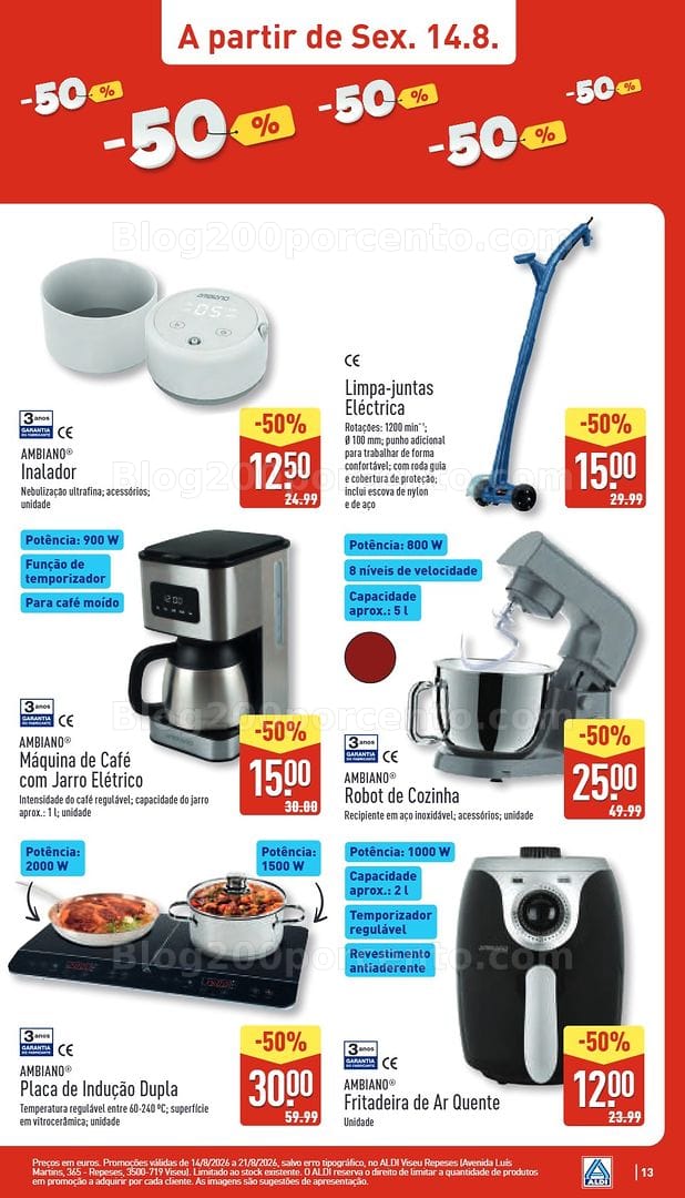 Antevisão Folheto ALDI Saldos Abertura Promoções de 14 a 21 agosto