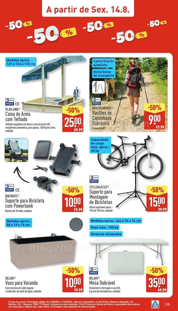 Antevisão Folheto ALDI Saldos Abertura Promoções de 14 a 21 agosto