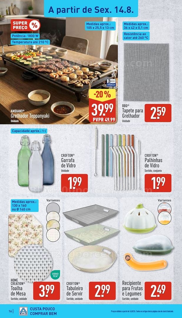 Antevisão Folheto ALDI Saldos Abertura Promoções de 14 a 21 agosto