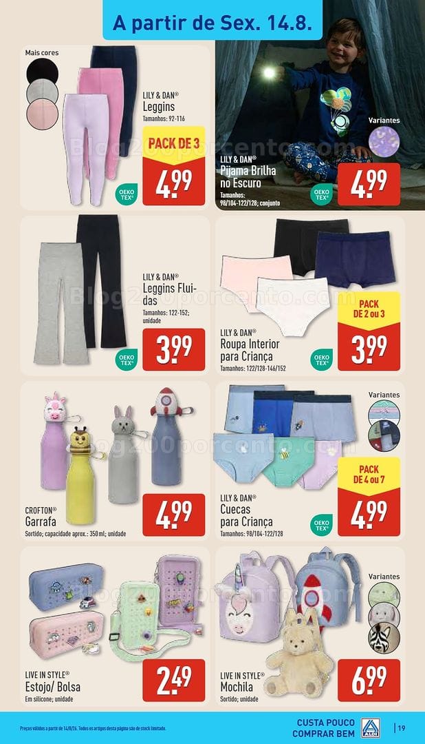 Antevisão Folheto ALDI Saldos Abertura Promoções de 14 a 21 agosto