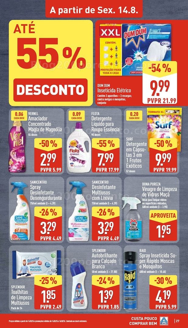 Antevisão Folheto ALDI Saldos Abertura Promoções de 14 a 21 agosto