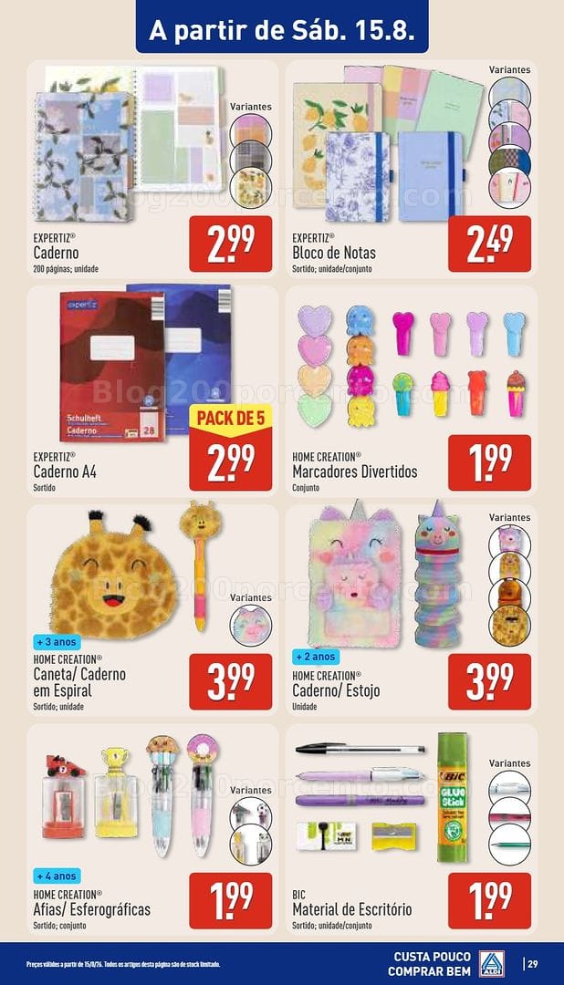 Antevisão Folheto ALDI Saldos Abertura Promoções de 14 a 21 agosto
