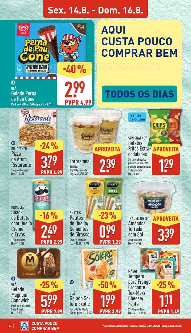 Antevisão Folheto ALDI Saldos Abertura Promoções de 14 a 21 agosto