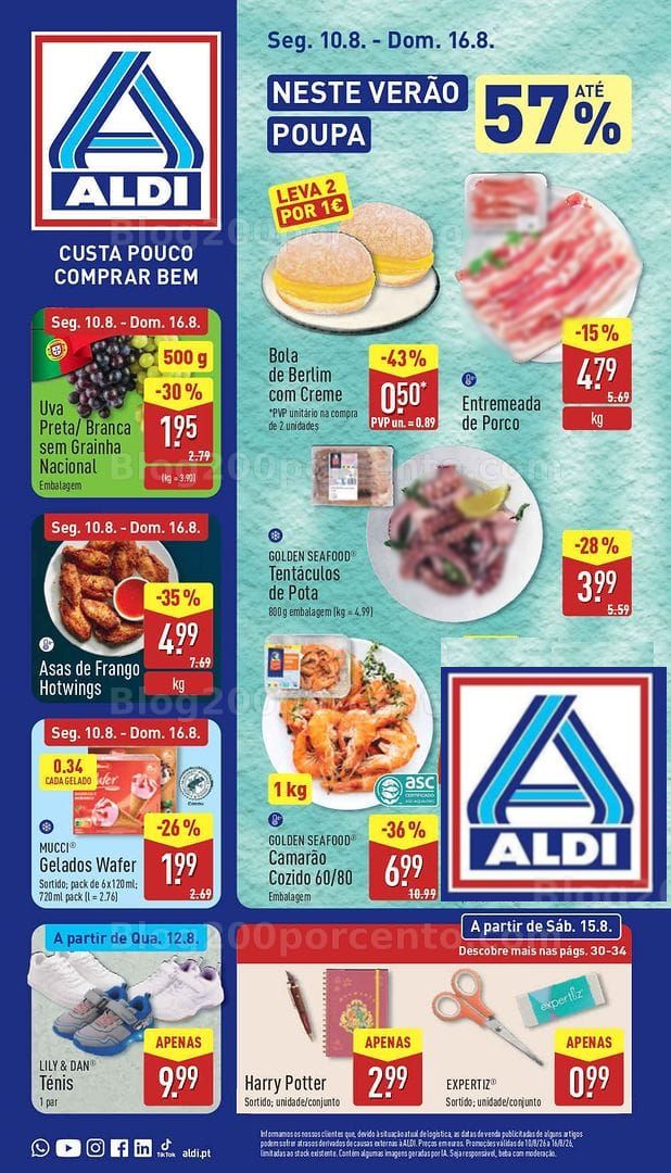 Antevisão Folheto ALDI Promoções de 10 a 16 agosto