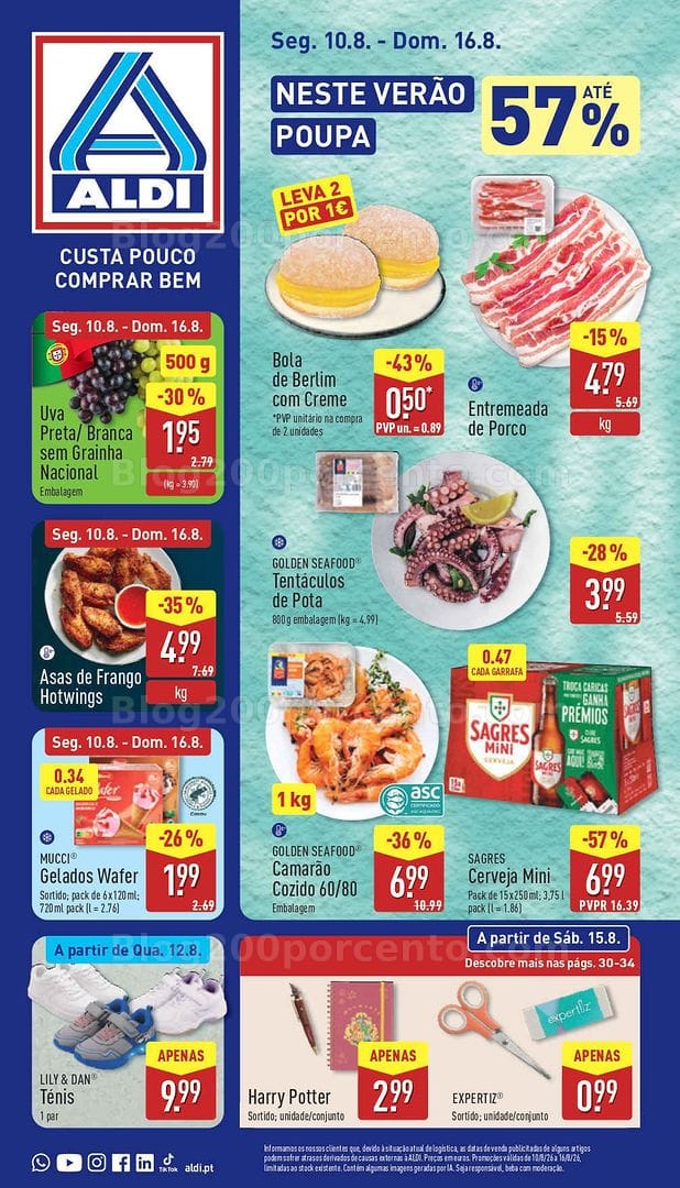 Antevisão Folheto ALDI Promoções de 10 a 16 agosto