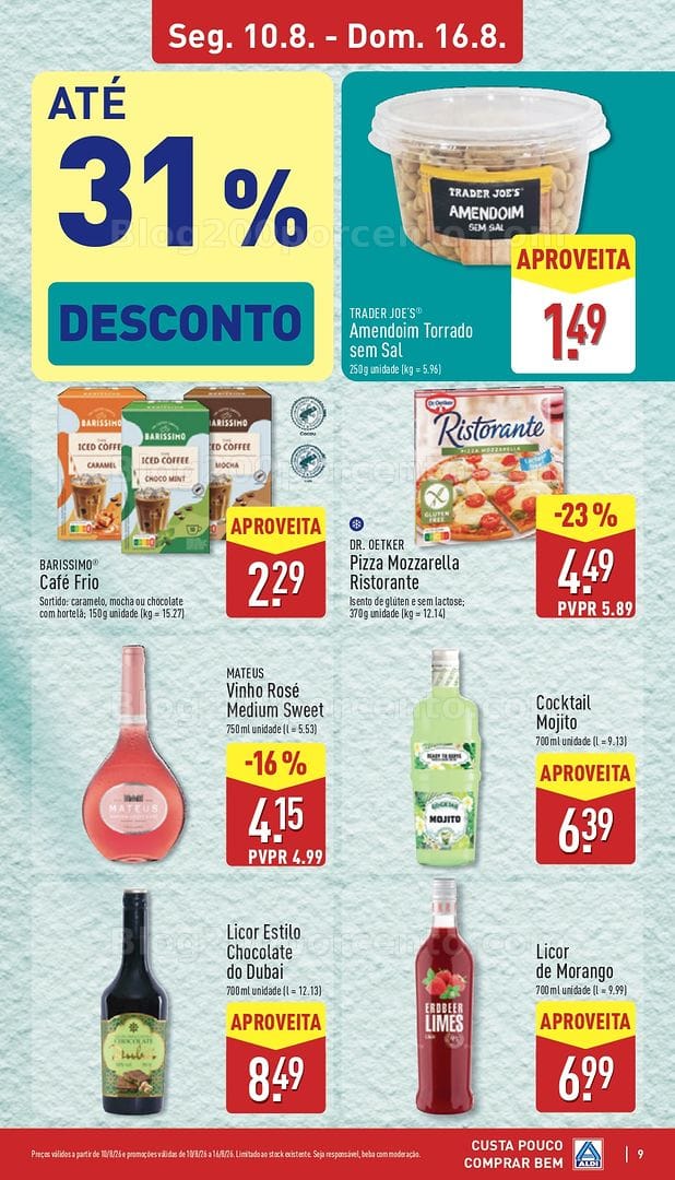 Antevisão Folheto ALDI Promoções de 10 a 16 agosto