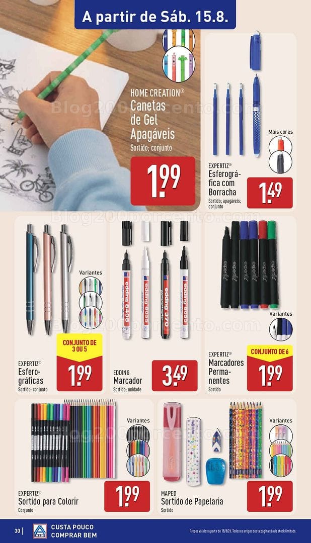 Antevisão Folheto ALDI Bazar Promoções de 15 a 16 agosto