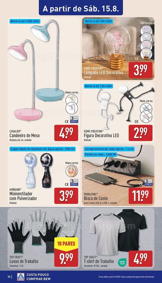 Antevisão Folheto ALDI Promoções de 10 a 16 agosto