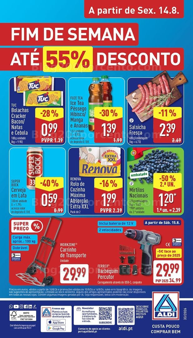 Antevisão Folheto ALDI Promoções de 10 a 16 agosto