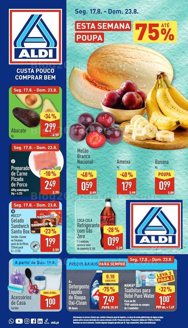 Antevisão Folheto ALDI Promoções de 17 a 23 agosto - Edição Digital