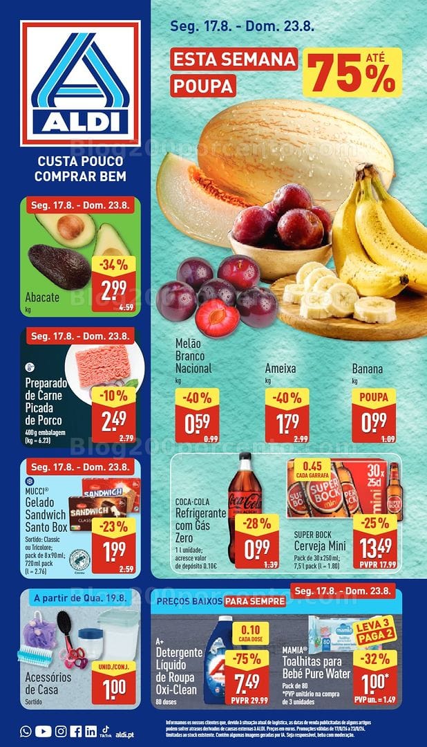 Antevisão Folheto ALDI Promoções de 17 a 23 agosto - Edição Digital