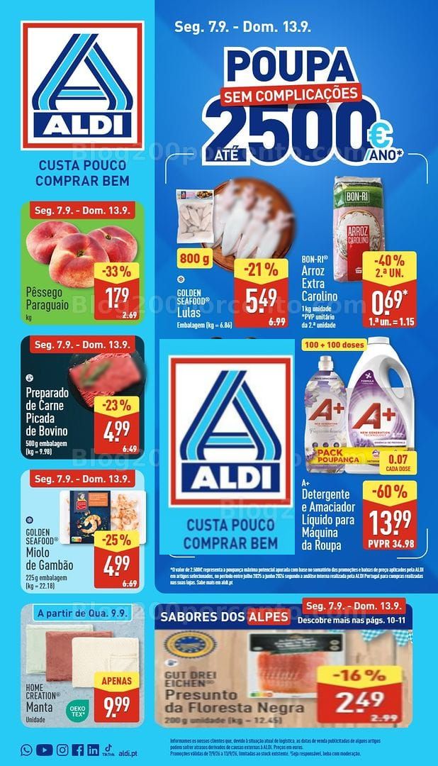 Antevisão Folheto ALDI Promoções de 7 a 13 setembro