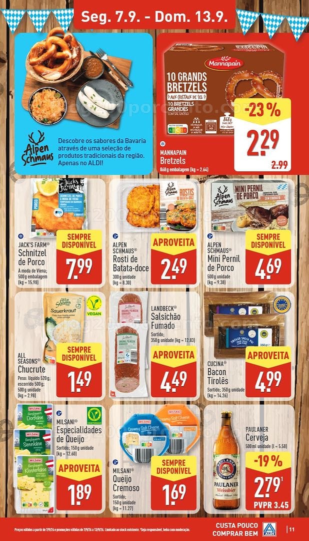 Antevisão Folheto ALDI Promoções de 7 a 13 setembro