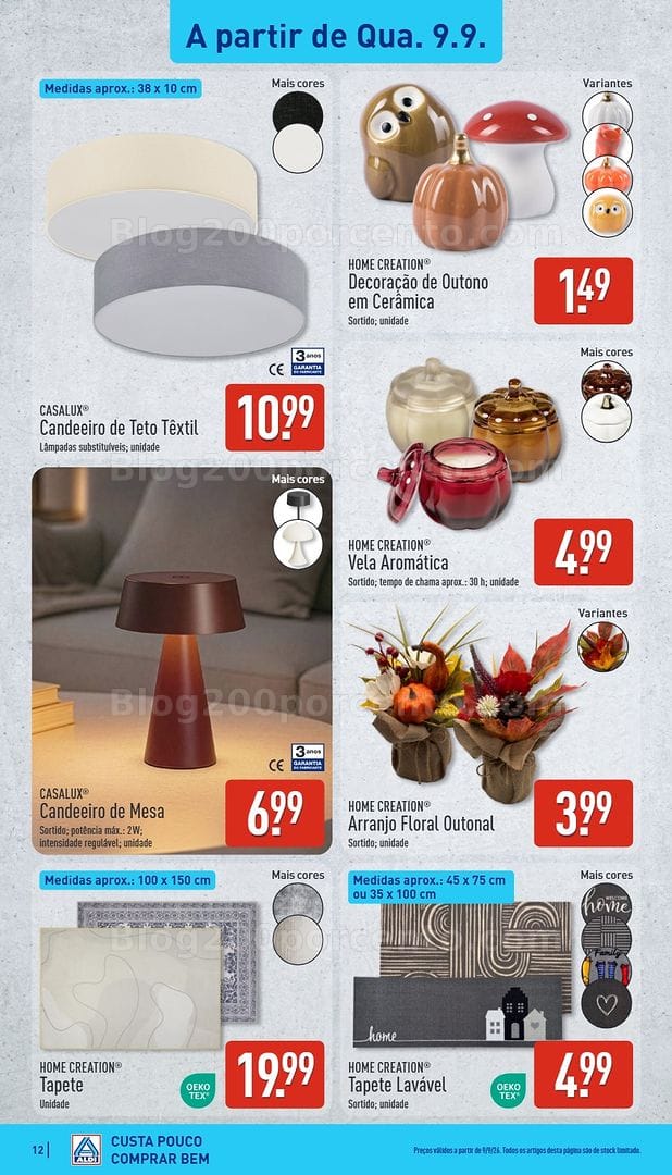 Antevisão Folheto ALDI Bazar Promoções de 9 a 13 setembro