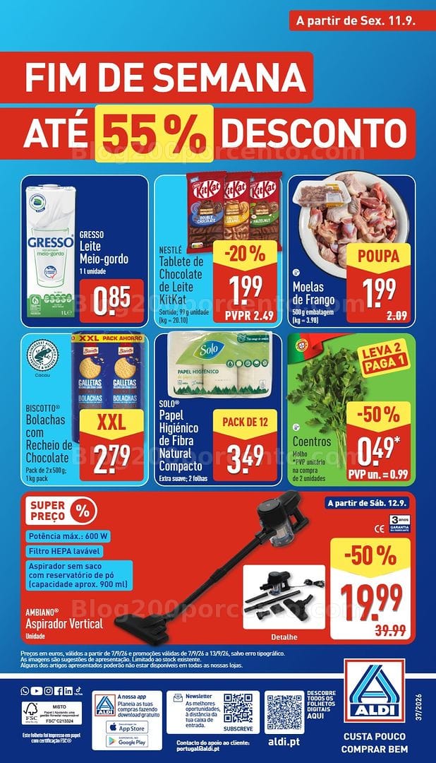 Antevisão Folheto ALDI Promoções de 7 a 13 setembro