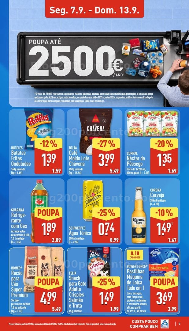 Antevisão Folheto ALDI Promoções de 7 a 13 setembro