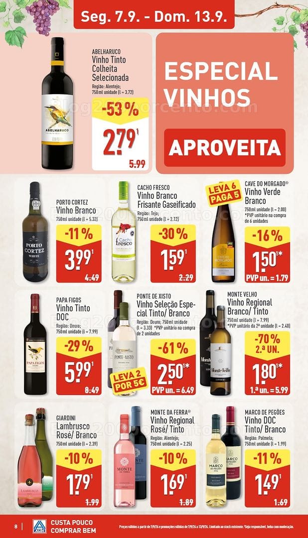 Antevisão Folheto ALDI Promoções de 7 a 13 setembro