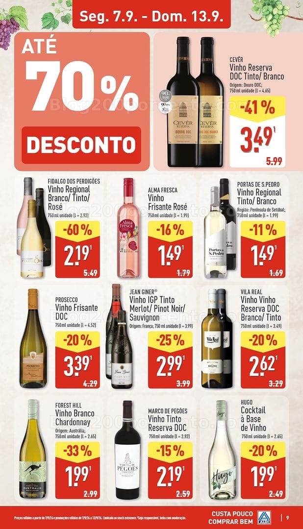 Antevisão Folheto ALDI Promoções de 7 a 13 setembro