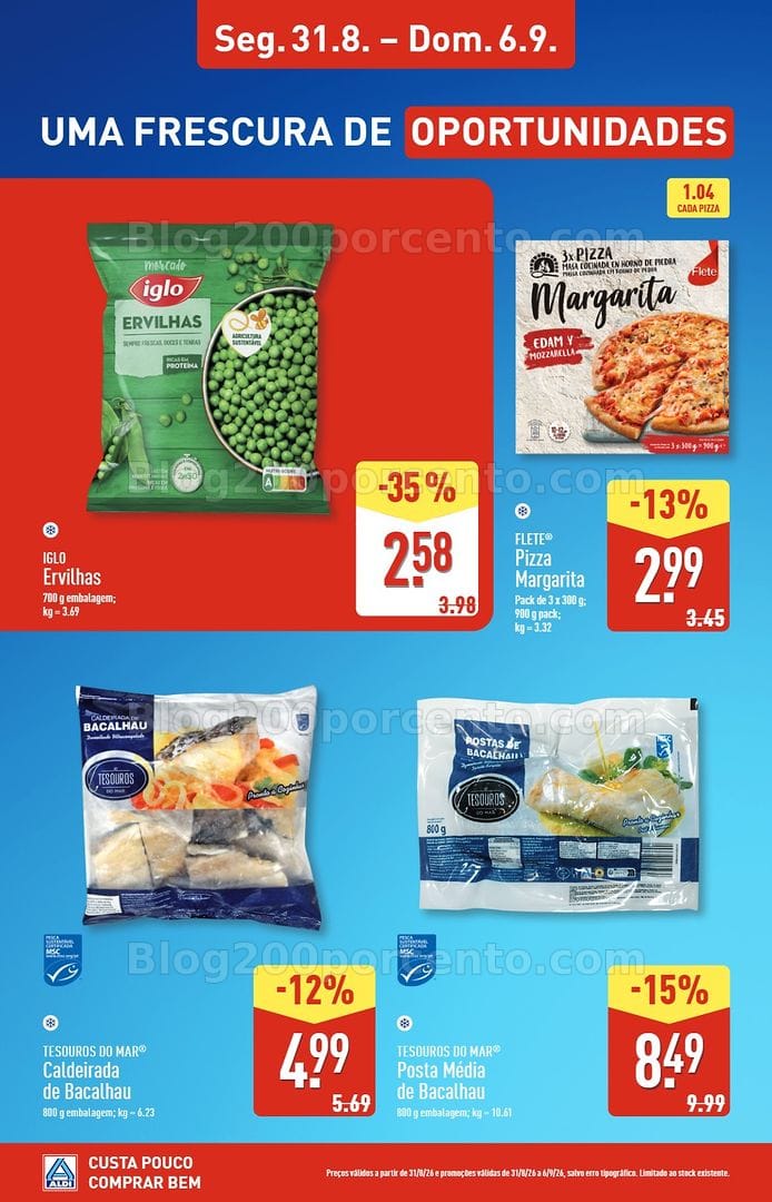 Antevisão Folheto ALDI Saldos de Abertura Promoções de 31 agosto a 6 setembro