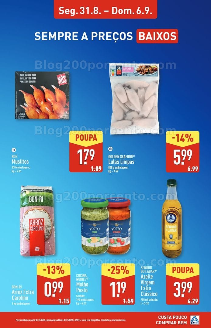 Antevisão Folheto ALDI Saldos de Abertura Promoções de 31 agosto a 6 setembro