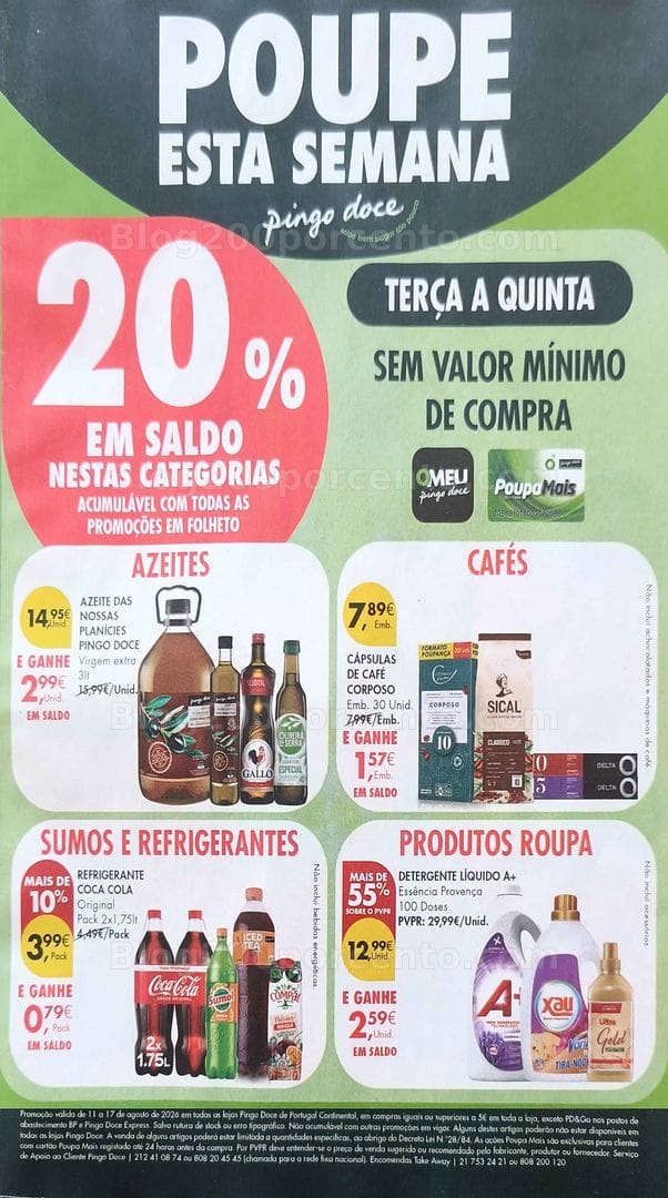 Antevisão Descontos em Cartão PINGO DOCE Promoções de 11 a 13 agosto - terça a quinta