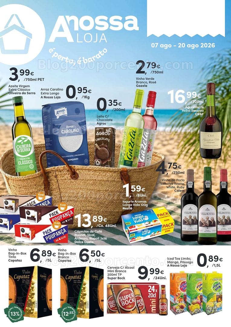 Antevisão Folheto A NOSSA LOJA Promoções de 7 a 20 agosto