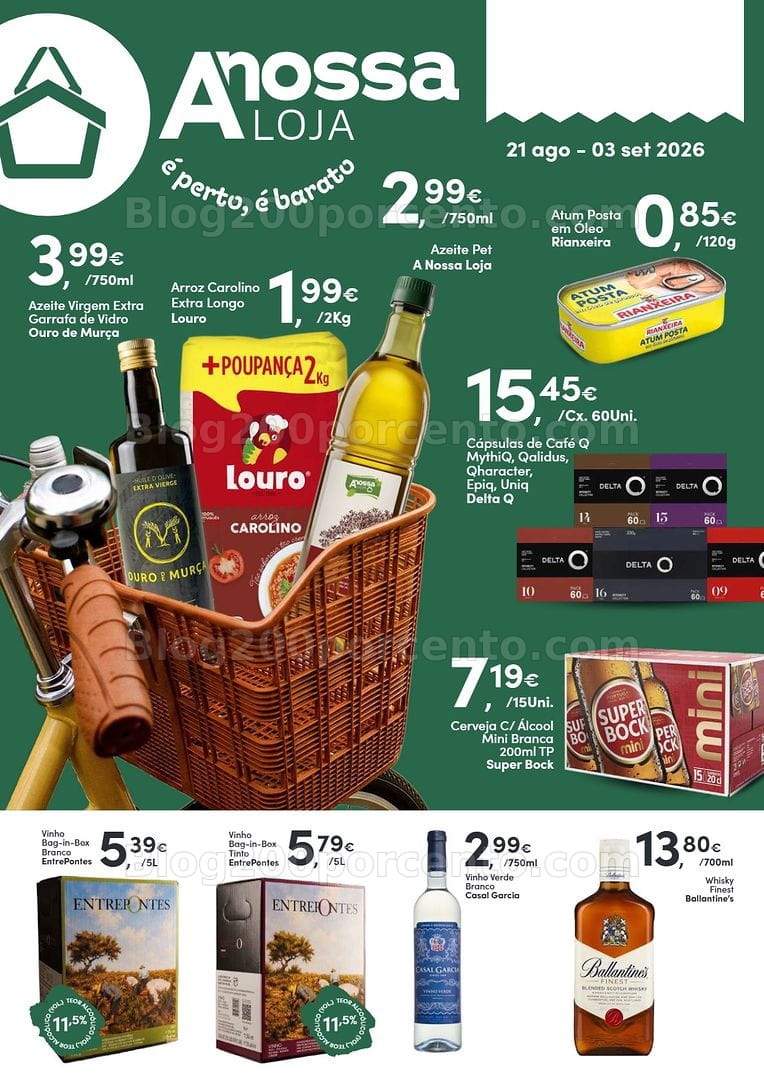 Antevisão Folheto A NOSSA LOJA Promoções de 21 agosto a 3 setembro