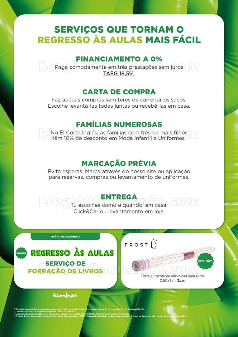 Antevisão Folheto EL CORTE INGLÉS Promoções de 28 agosto a 20 setembro
