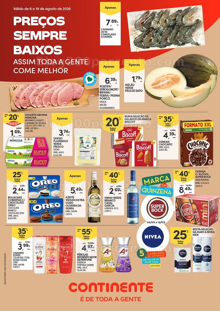 Antevisão Folheto CONTINENTE Açores Promoções de 6 a 19 agosto