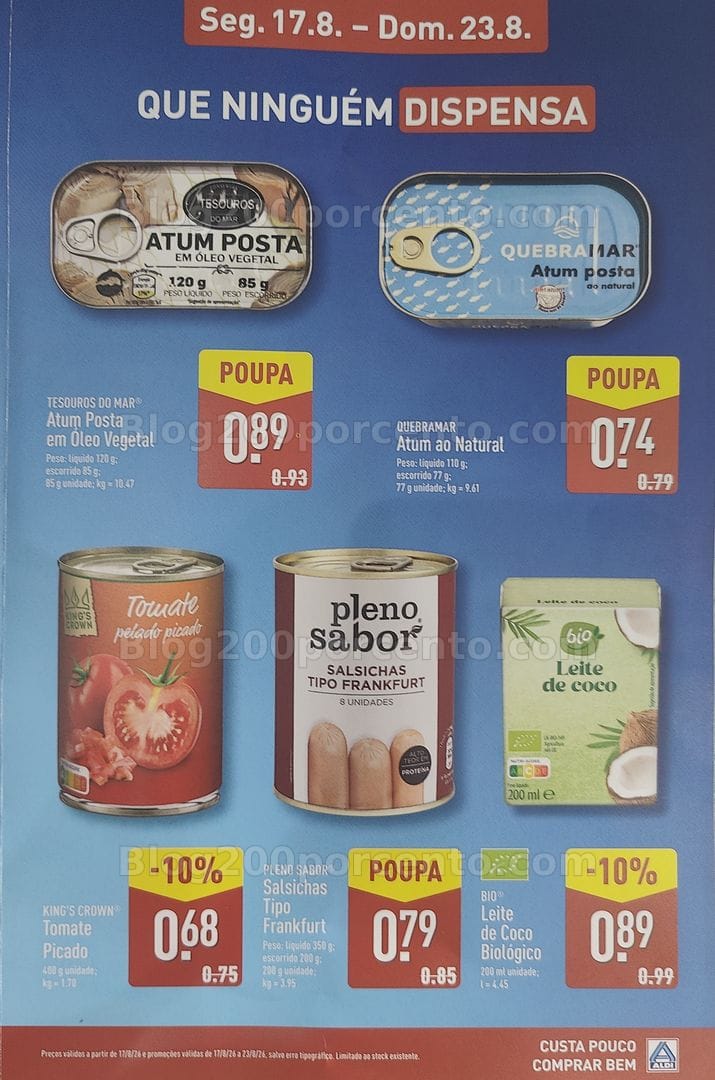 Antevisão Folheto ALDI Aberturas Promoções de 17 a 23 agosto
