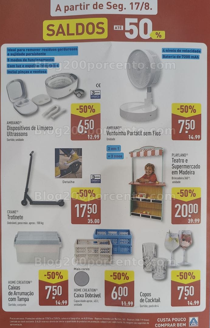 Antevisão Folheto ALDI Aberturas Promoções de 17 a 23 agosto