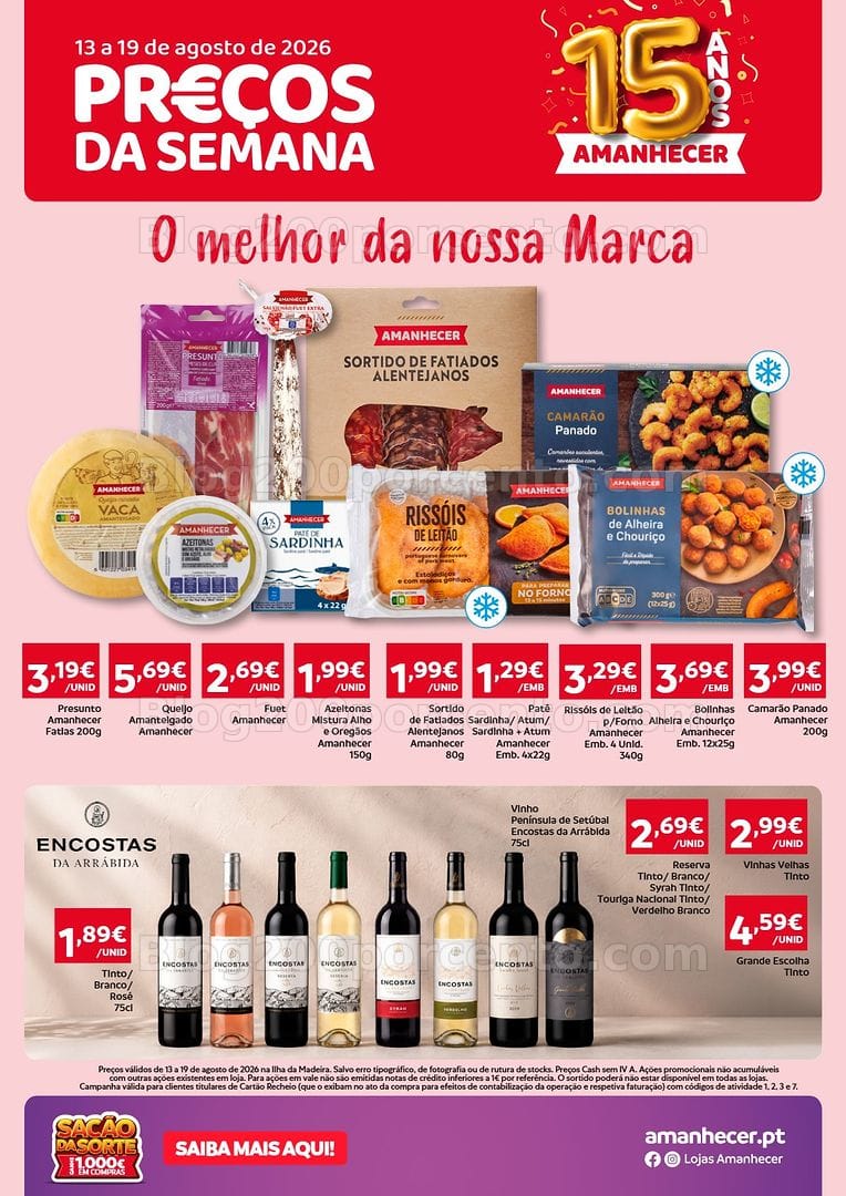 Antevisão Folheto AMANHECER Madeira Promoções de 13 a 19 agosto