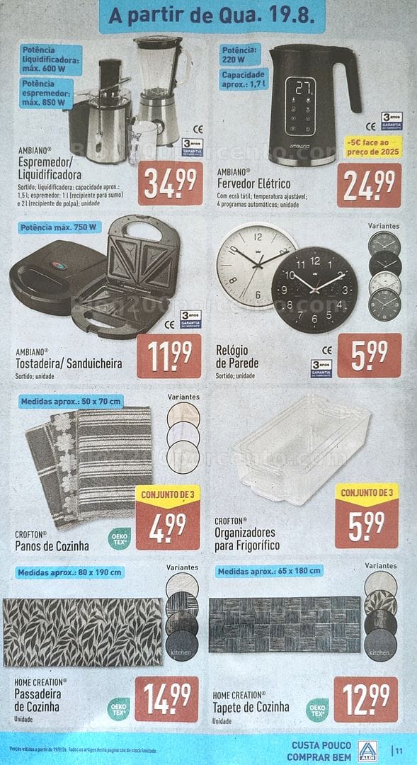 Antevisão Folheto ALDI Promoções de 17 a 23 agosto