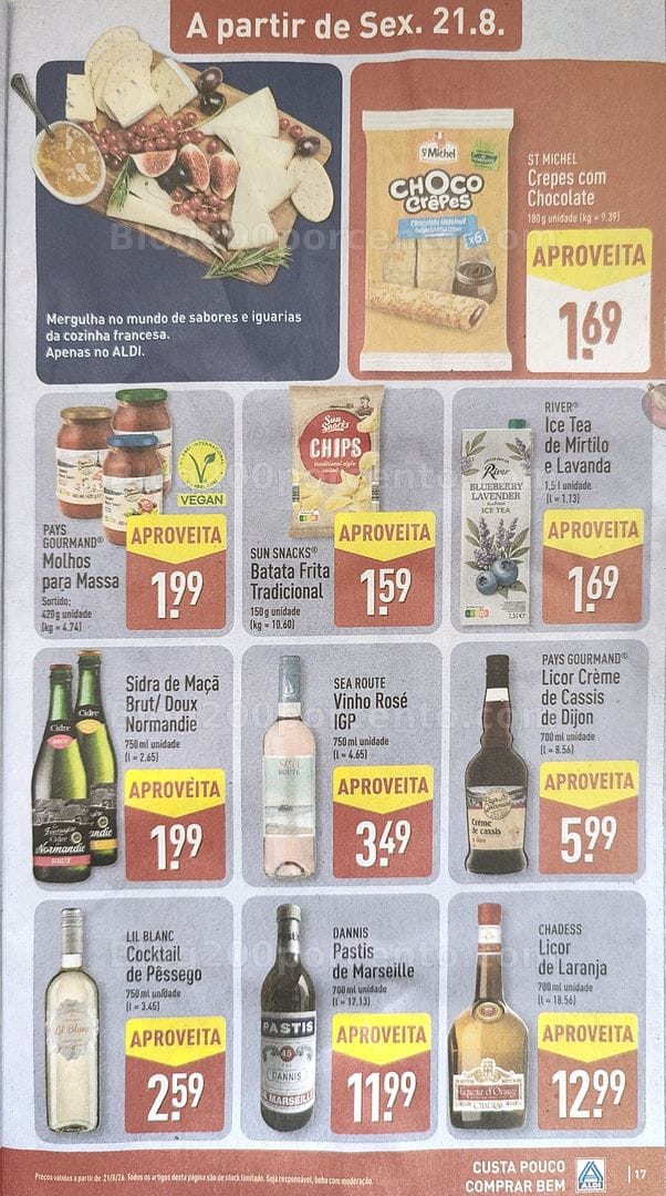 Antevisão Folheto ALDI Promoções de 17 a 23 agosto