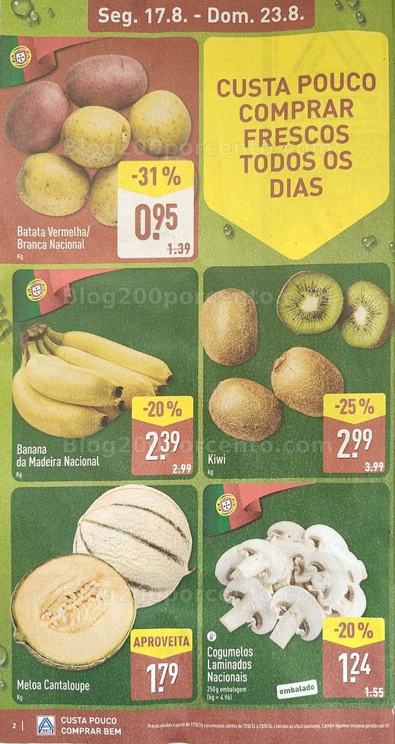 Antevisão Folheto ALDI Promoções de 17 a 23 agosto
