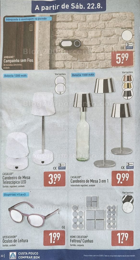 Antevisão Folheto ALDI Promoções de 17 a 23 agosto