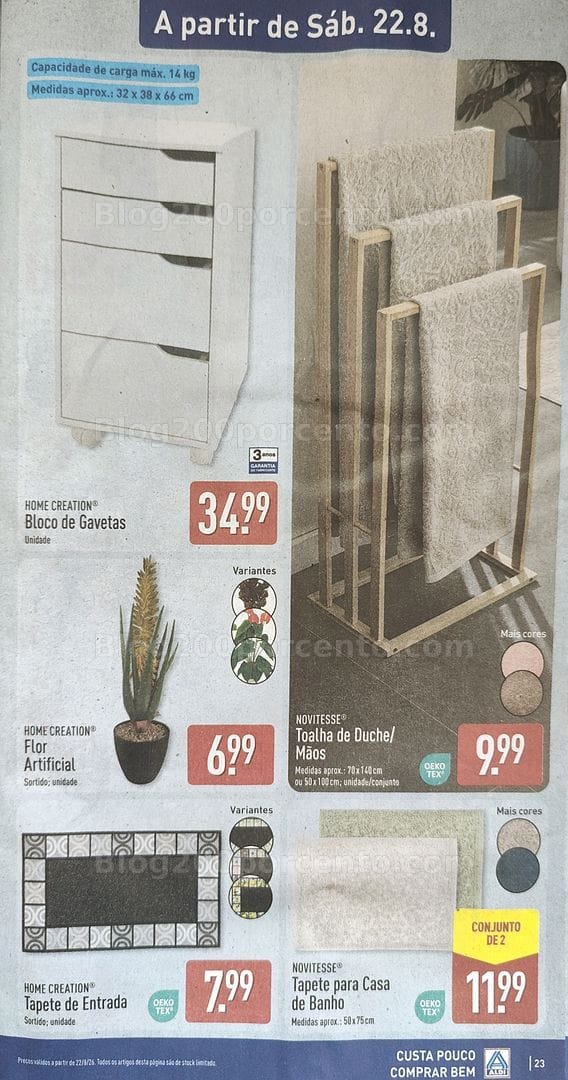 Antevisão Folheto ALDI Promoções de 17 a 23 agosto