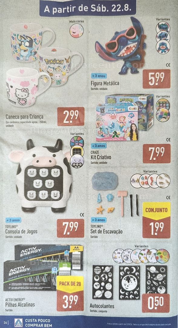 Antevisão Folheto ALDI Promoções de 17 a 23 agosto