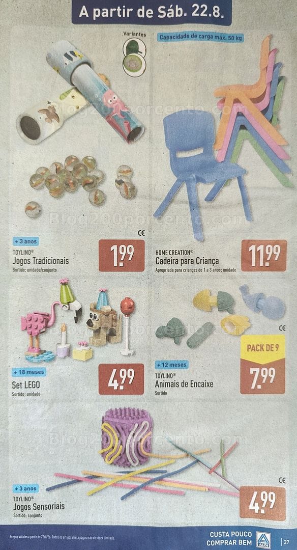 Antevisão Folheto ALDI Promoções de 17 a 23 agosto