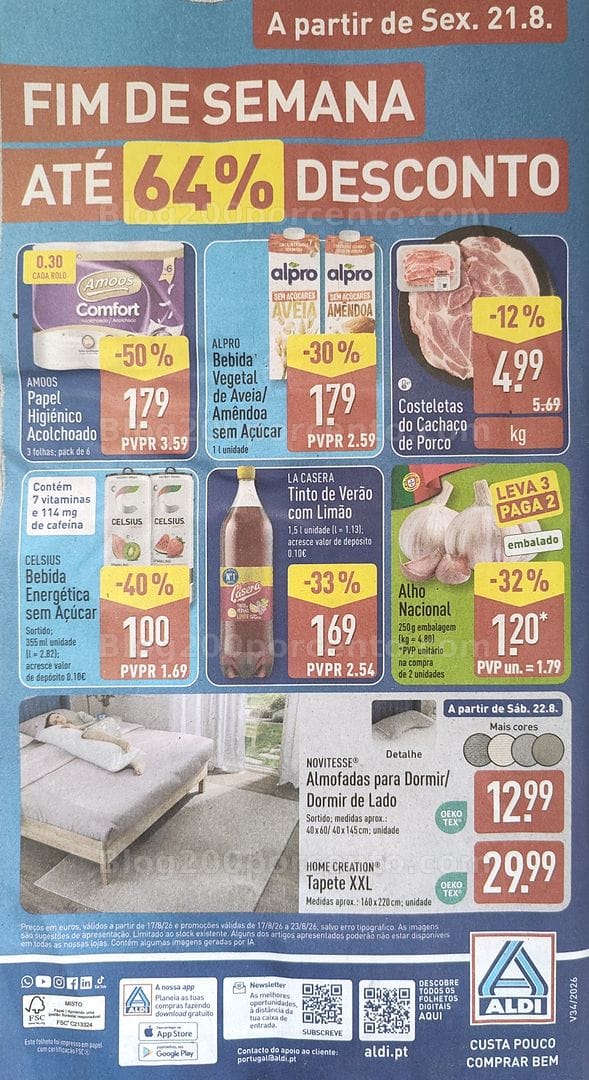 Antevisão Folheto ALDI Promoções de 17 a 23 agosto