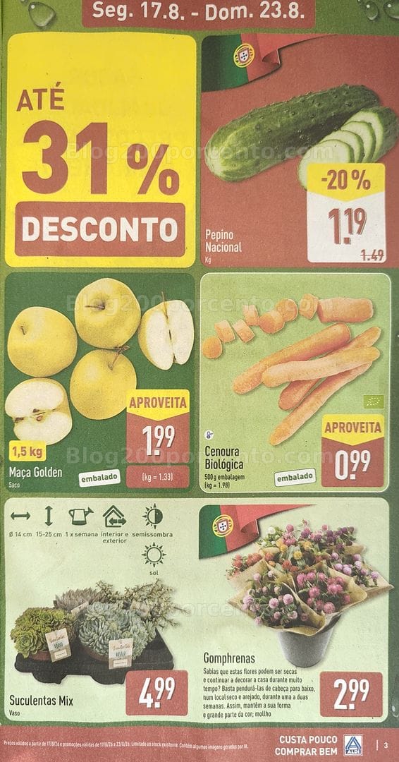 Antevisão Folheto ALDI Promoções de 17 a 23 agosto