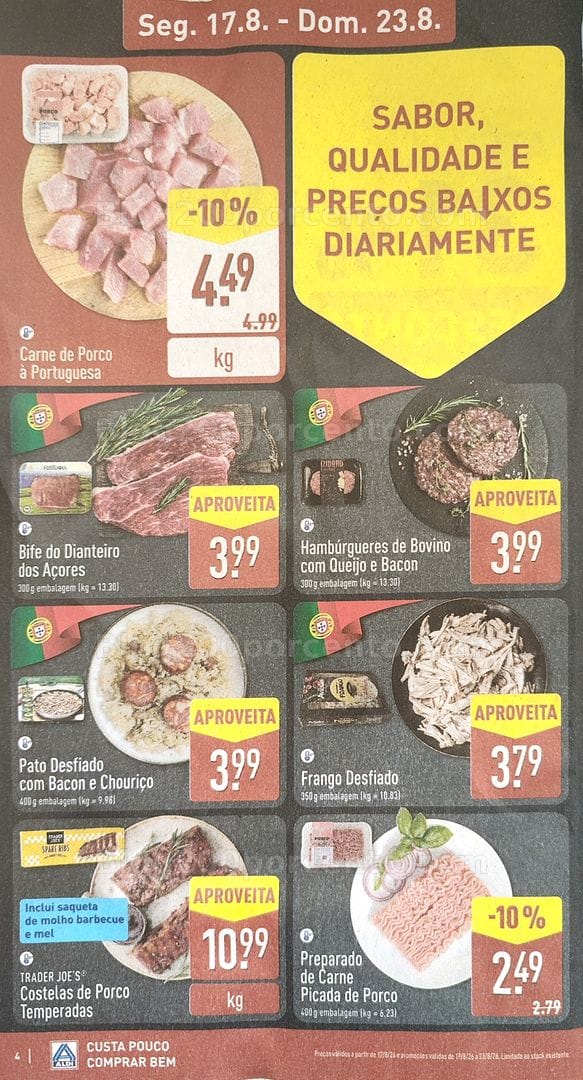 Antevisão Folheto ALDI Promoções de 17 a 23 agosto