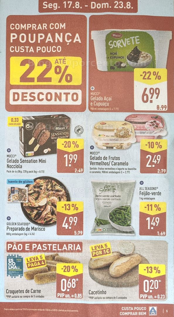 Antevisão Folheto ALDI Promoções de 17 a 23 agosto