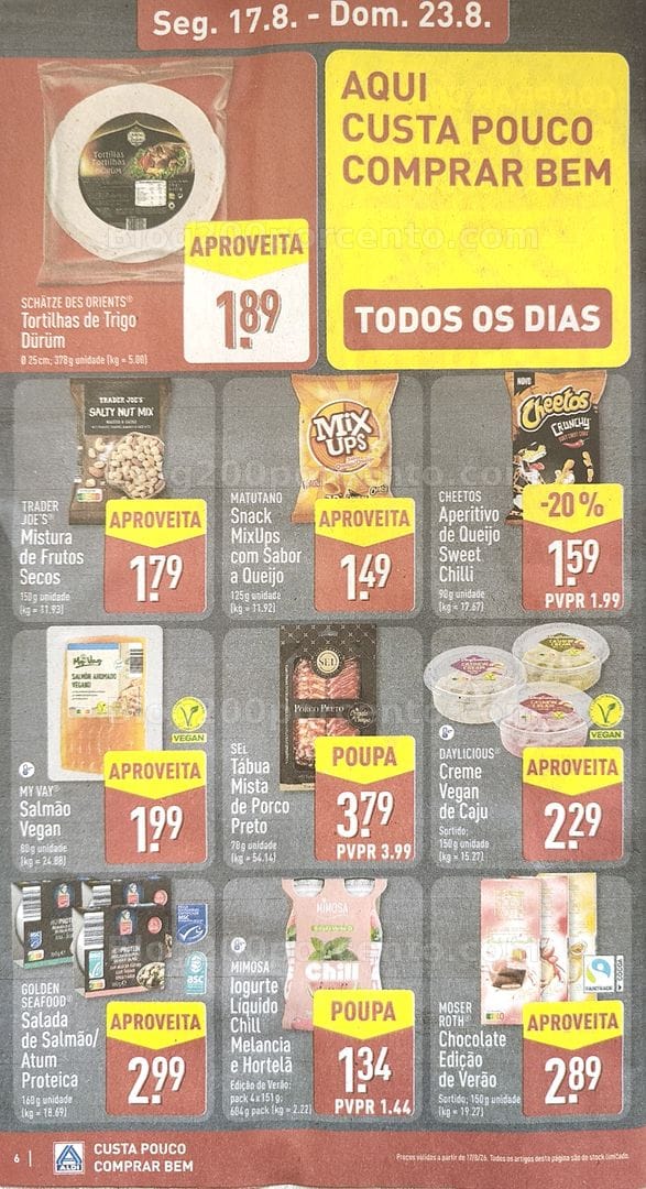 Antevisão Folheto ALDI Promoções de 17 a 23 agosto