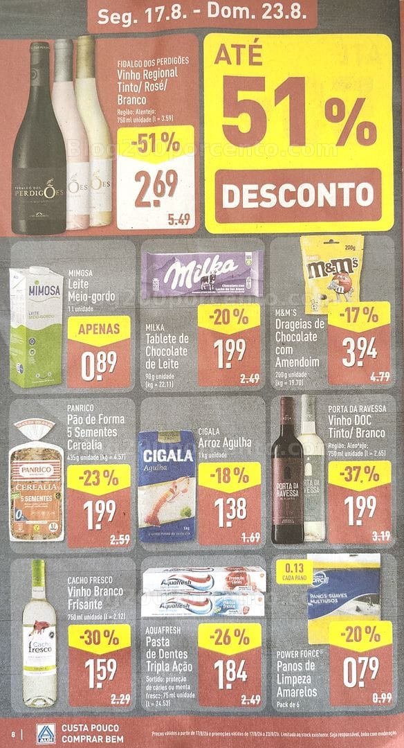 Antevisão Folheto ALDI Promoções de 17 a 23 agosto