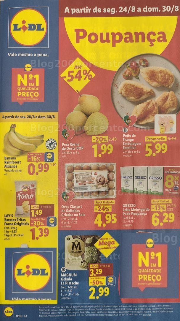 Antevisão Folheto LIDL Promoções de 24 a 30 agosto