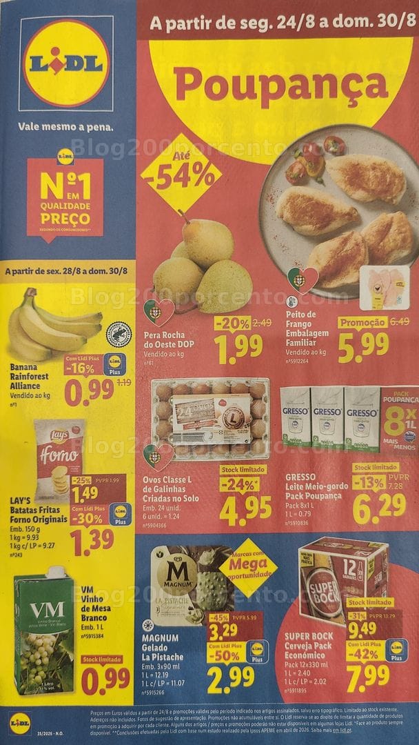 Antevisão Folheto LIDL Promoções de 24 a 30 agosto