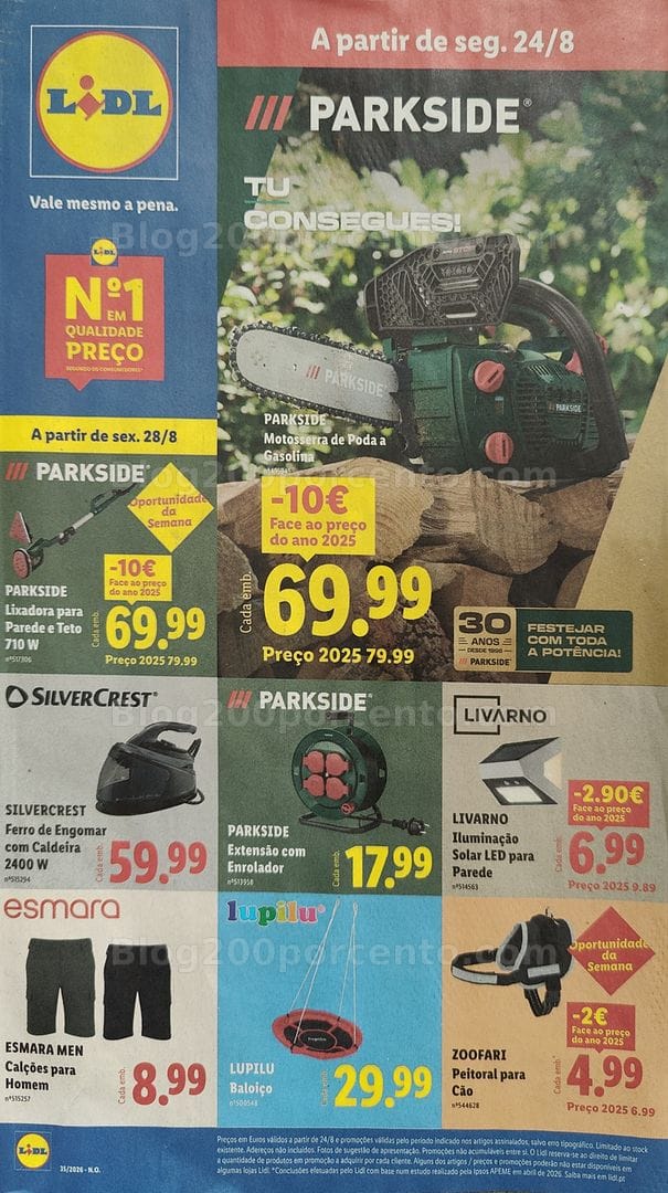 Antevisão Folheto LIDL Bazar Promoções de 24 agosto a 3 setembro